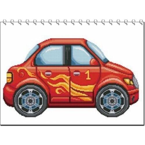 7023 Red vintage car 54-36 Cross Stitch Set Cross-stitch Kit Embroidery Needlework Craft Packages Cotton Fabric Floss