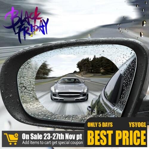 Automobile Rearview Mirror Rain-proof Film Car Special-purpose Vehicle Rearview Mirror Nanometer Defence Fog Stick Reflector Suv