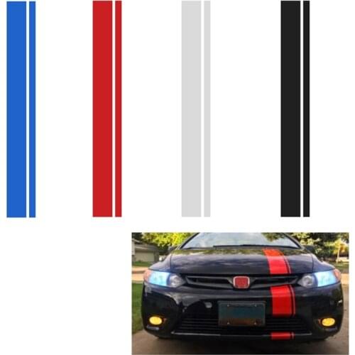 Car Racing Stripe Decals Stickers Hood Stripe Auto Graphic Decal Vinyl Car Truck Vehicle Body Racing Stripe Universal