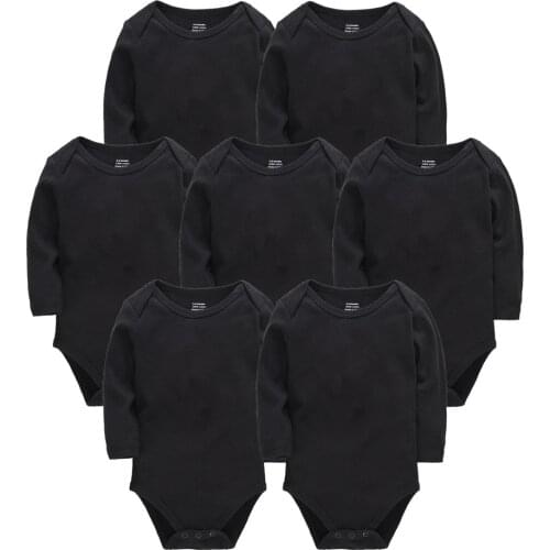 Unisex Baby Bodysuit 100% Cotton Blank Solid Clothes Long Sleeve Infant Toddler Overalls 0-3 months Newborn Body Jumpsuit