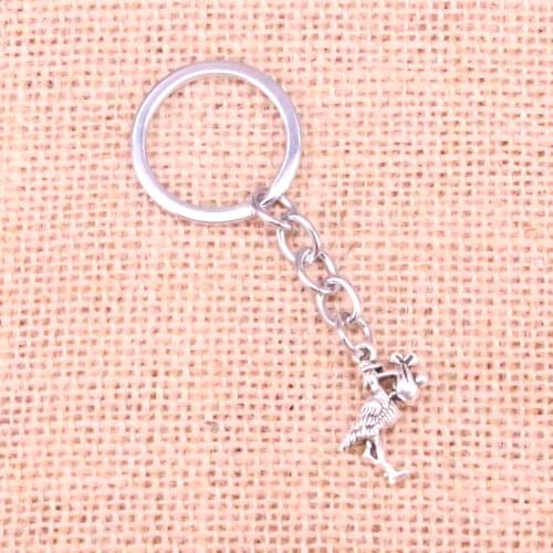 New Arrival stork baby bird Charm Pendant Keychain Key Ring Chain Accessories Jewelry Making For Gifts