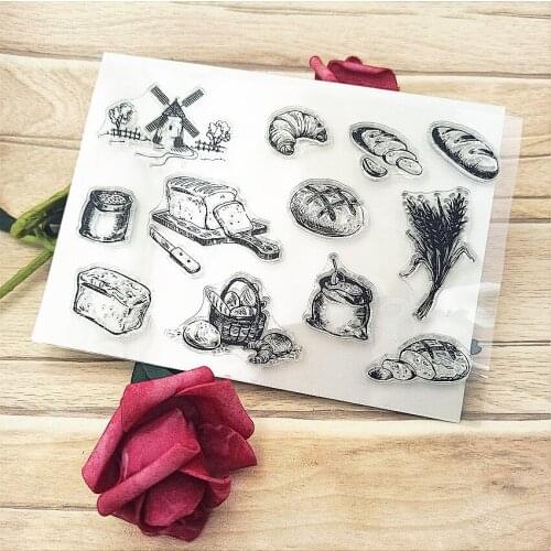 Hot selling bread transparent clear stamp / silicone seal roller stamp DIY scrapbook album / card production