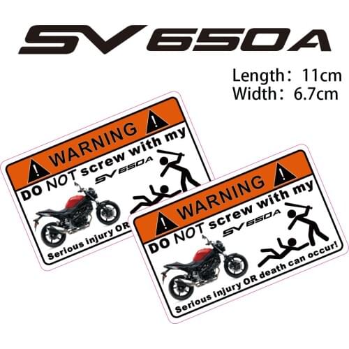 KODASKIN Motorcycle Cheap 2D Creative Warning Sticker Decal for SUZUKI SV650A