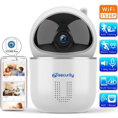 FHD 1536P Wifi Dome IP Camera Home Security Auto Tracking Cloud Audio Wireless Video Surveillance CCTV PTZ Camera With LAN Port