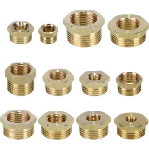 Brass Reducer Pipe Fittings 1/8" 1/4" 3/8" 1/2" 3/4" 1" Male x Female Threaded Pipe Fittings Reducing Bush Adapter Connector