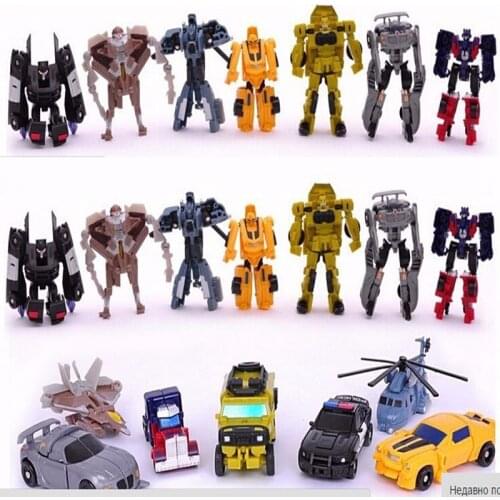 8CM Transformation Cars Robots Toys Mini Deformation Helicopter Model Robots Car Toys For Kids Gift