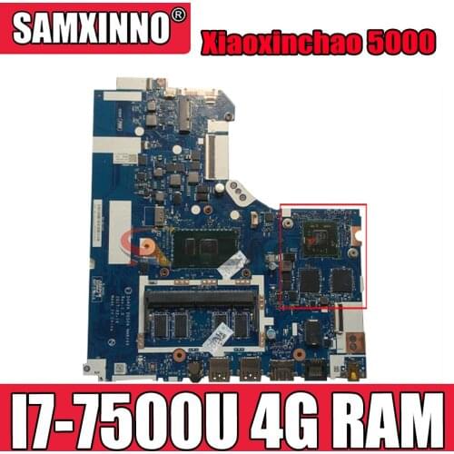Akemy DAG42A DAG52 NMB244 For Lenovo Xiaoxinchao 5000 Notebook Motherboard CPU I7 7500U 4G RAM DDR4 100% Test Work