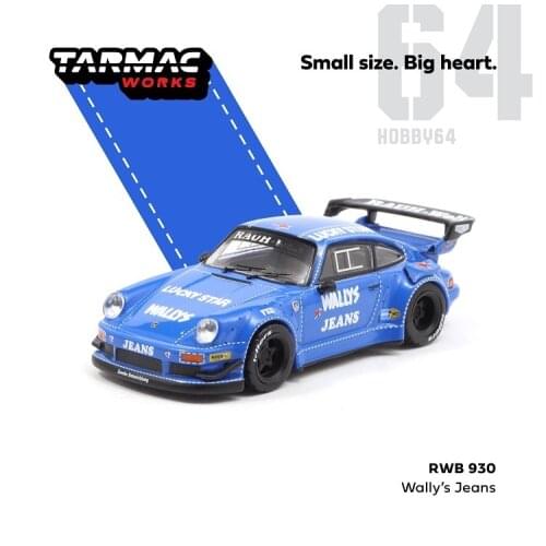 Tarmac works 1:64 Prosche RWB 930 Wallys Jeans Diecast Model Car