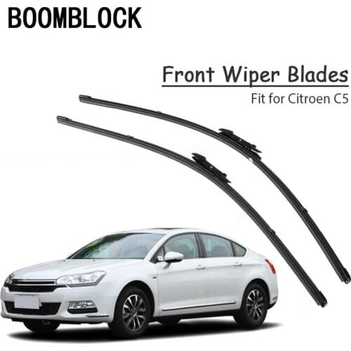 Car Styling Windshield Soft Rubber Front Wiper Blades Arm Kit For Citroen C5 MK1 MK2 2017 2016-2001 Original Replace Accessories