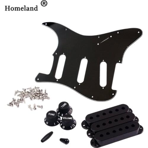 Guitar Pickguard Accessories 8 Hole SSS Guitar Pickguard Strat Back Plate Pickup Cover Knobs Tips Accessories