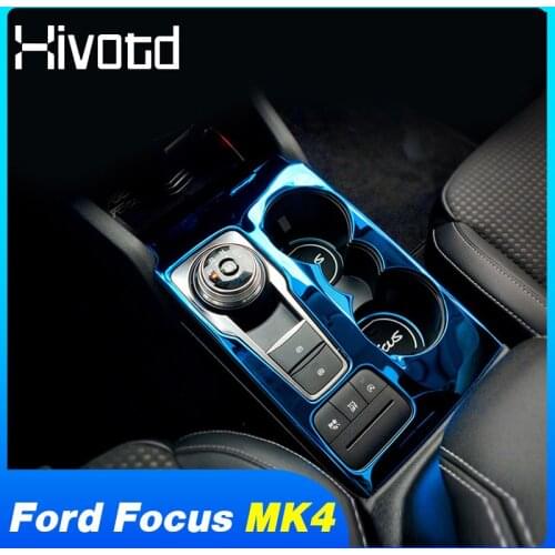 Center Control Gearshift Panel Cover Car Frame Trim Sticker Styling For Ford Focus Mk4 ST Line 2019 2020 Interior Accessories