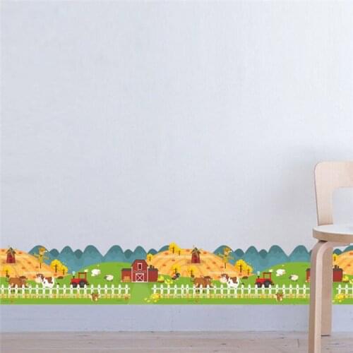 Village fence Wall Sticker Living Room Bedroom Wall decals home decor Children Nursery poster Decoration Poster Mural