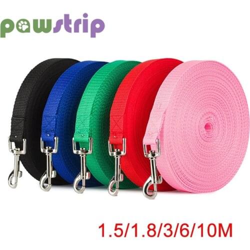 1.5M/1.8M/3M/6M/10M Pet Dog Leash Nylon Leash For Small Medium Cats Dogs Solid Cat Puppy Walking Training Leashes Pet Lead Ropes