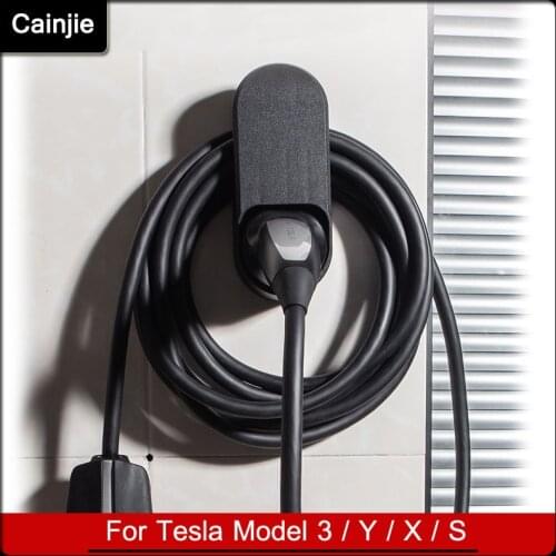 2021 Car Charger Type 2 Cable Organizer Wall Bracket For Tesla Model 3 Y X S Accessories Charger Type EU/US Organizer Holder