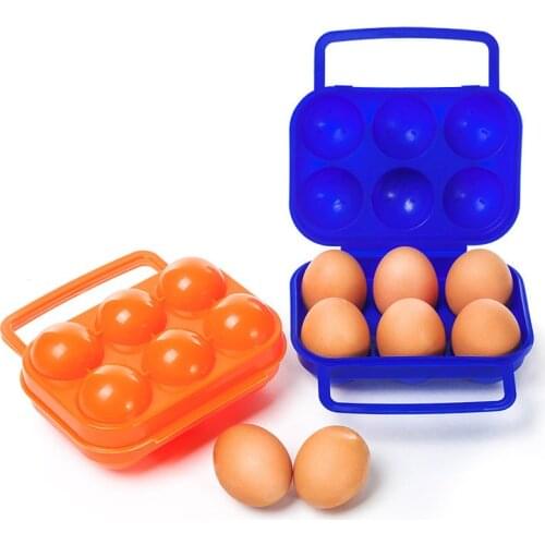 Outdoor 6-grid egg box portable protection bracket new pollution-free PP environmental material Egg fixing boxes Organizer