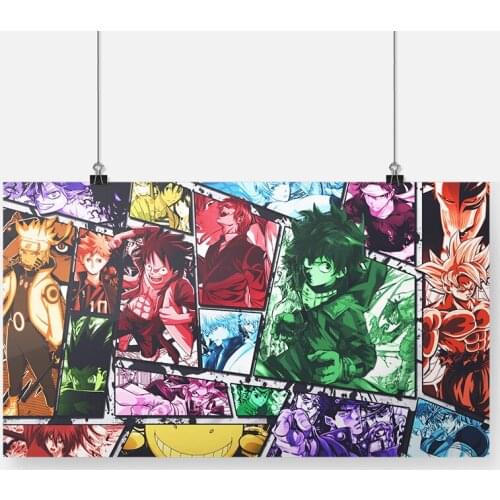 Japanese Popular Anime Protagonist Poster Framed Wooden Frame Canvas Painting Wall Art Decor room Study Home Decoration Prints