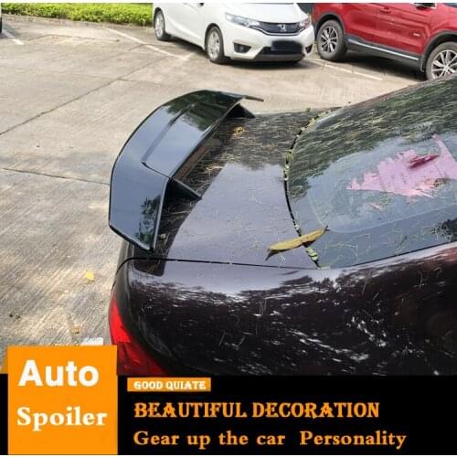 For Skoda Superb Spoiler Sport ABS Plastic Material Car Rear Wing Trunk Rear Spoiler With Led Light Fit Octavia 2015/16/17/2018