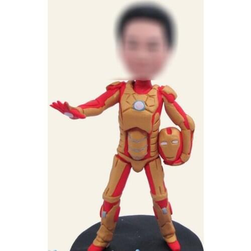 Topper cake happy birthday cake topper silhouette family figurine madoka figurine mbappe sculpting polymer clay mini doll gift