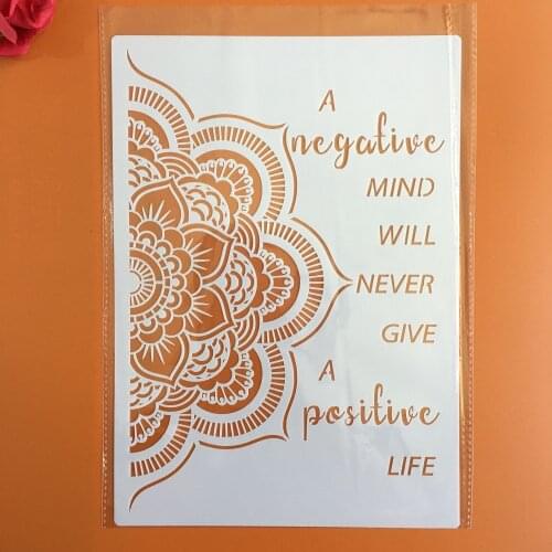 A4 29 * 21cm Mandala DIY Stencils Wall Painting Scrapbook Coloring Embossing Album Decorative Paper Card Template,wall