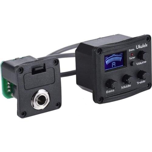 Ukelele Uke Piezo Pickup Preamp 3-Band EQ Equalizer Tuner System with LCD Display #8