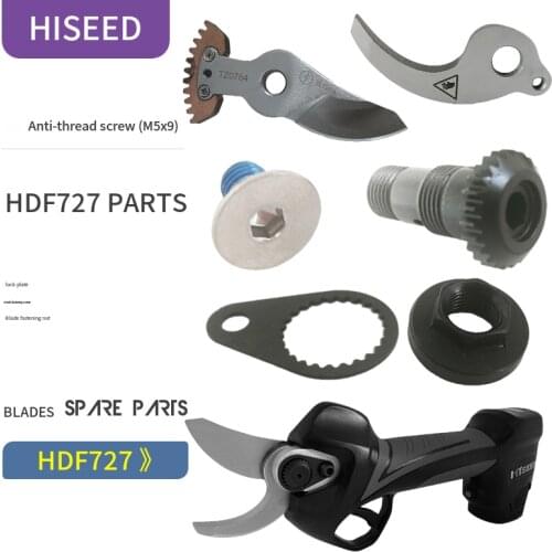 HDF727 pruning shears spare parts complete movable and fixed blades screws