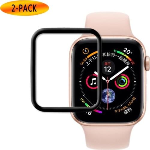3D Full Coverage Screen Protector For Apple Watch 4 / 5 Smartwatch Curved Edge Waterproof Stainproof Durable Protective Film