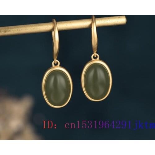 Green Jade Water drop Earrings Amulet Natural Crystal Women Gifts Zircon Jewelry Gemstone Charm 925 Silver Fashion Chalcedony