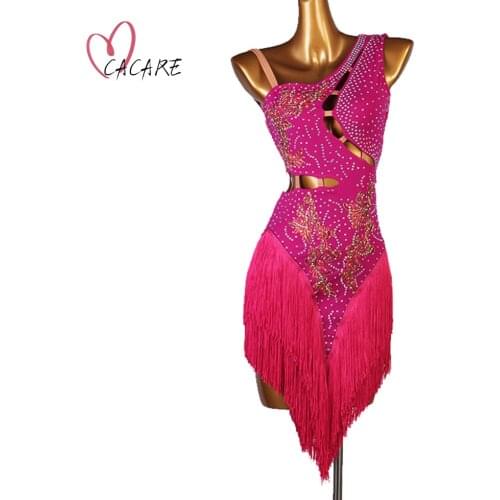 NEW Sexy Latin Dance Dress Women Latina Salsa Latin Dance Competition Dresses Fringe CHEAP Customize D0850 Tassels Hem Backless