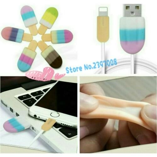 1 pcs Cable Bite Protector for Iphone cable Winder Phone holder Accessory Organizer Animal doll funny Dropshipping Christmas