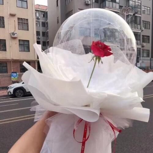 10Pcs Bobo Ball Inflatable Decorative PVC Transparent Balloon Party Supplies for Dating Bobo Ball