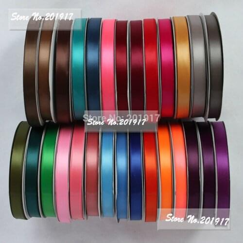 12mm Solid Color Polyester Ribbon Cords100yds/Roll DIY Hairbows Wedding Party Decoration Gift Packing Ribbon Rope Accessories
