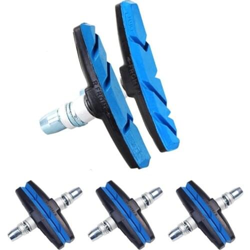 2PCS Bicycle mountain brake V-brake pads with mud trough silent bicycle brake pads road bike brake pads rubber sheet Replaceabl