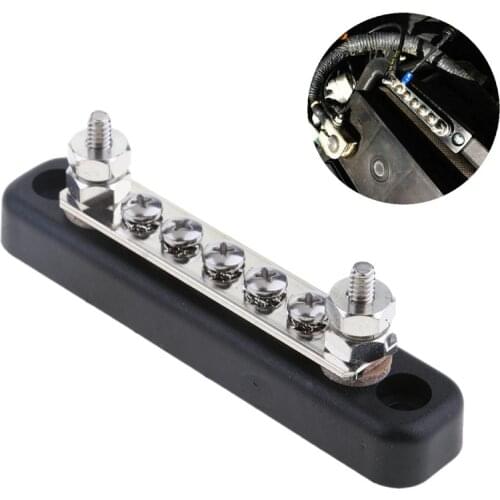 100A 5-Point Auto Marine Camper Boat RV Power Distribution Bus Bar Terminal Block Vehicle Accessories