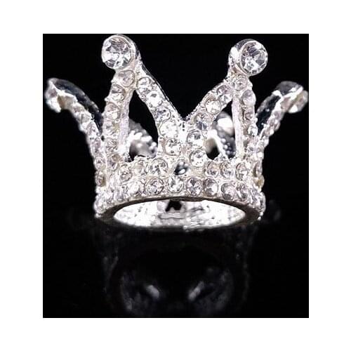 50pcs 3D Crown Rhinestone Applique Hairpin Hair Clip strass Crystal stones Jewelry Wedding Dress Invitation Shoes EmbellishmENT