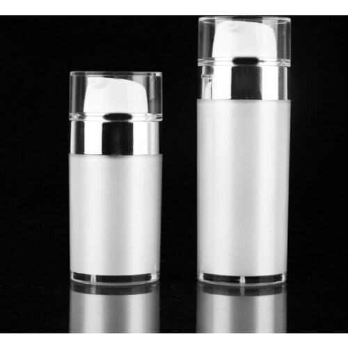 30ML acrylic silver airless bottle lotion emulsion serum liquid foundation whitening essence recovery complex cosmetic packing