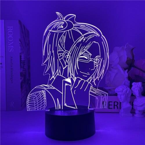 Anime 3d Light Attack on Titan Hange Zoe Lamp for Home Decor Birthday Gift Manga Attack on Titan LED Night Lamp Hange Zoe