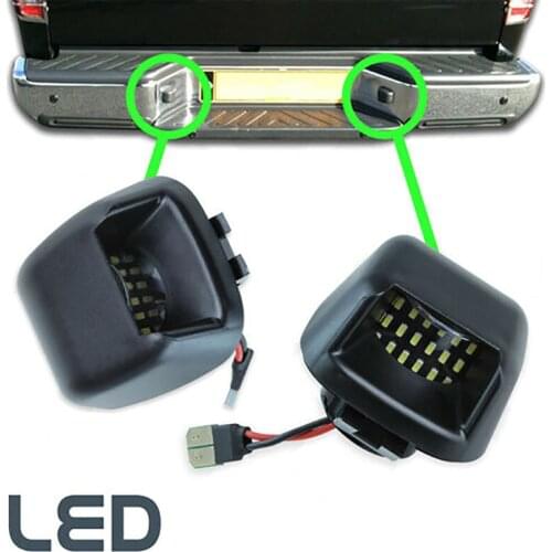2pcs/set For Car Navara D40 /Frontier 2005 ~ 2016 LED License Number Plate Lamp Car Exterior Decoration Accessories