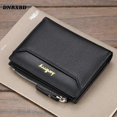 Wallet Men New brand Business Wallet short mens wallet leather purse for male coin purse multifunction men zipper wallet purse
