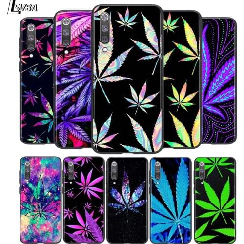 Pretty leaves Soft TPU For Xiaomi Mi 11i 11 10T 10 9T 9 A3 8 Lite CC9 SE Note10 Lite Ultra Pro Black Phone Case