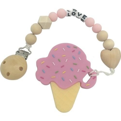 Baby Dummy Holder Set Food Grade Silicone Pacifiers Pendant Newborn Dummy Clip Soother Teether Chewing Teething Toy Babies Items