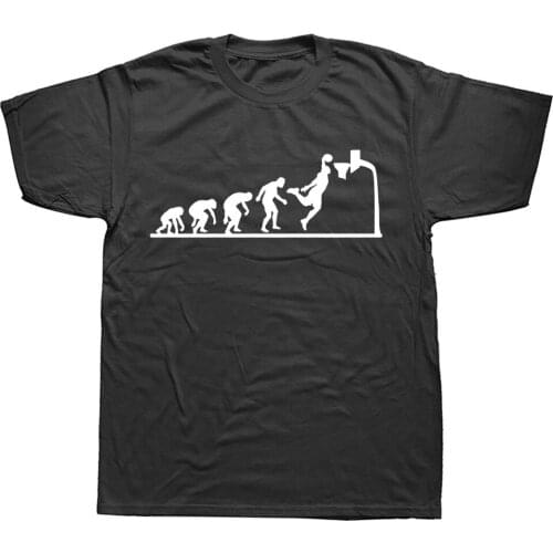 Basketball Evolution Game Birthday Funny Unisex Graphic Fashion New Cotton Short Sleeve T Shirts O-Neck Harajuku T-shirt