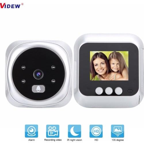 VIDEW 2.4 Inch Video Doorbell Camera LCD Digital Door Viewer Night Vision Motion Detection for Home Door Security