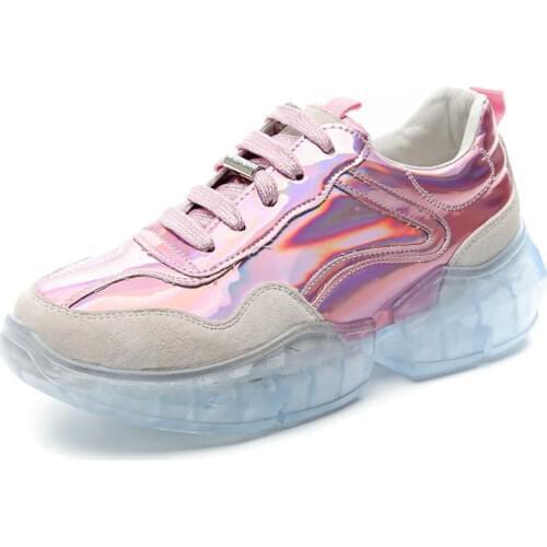 Crystal bottom daddy shoes womens sneakers ins tide increase thick bottom womens shoes net red super hot wild casual shoes