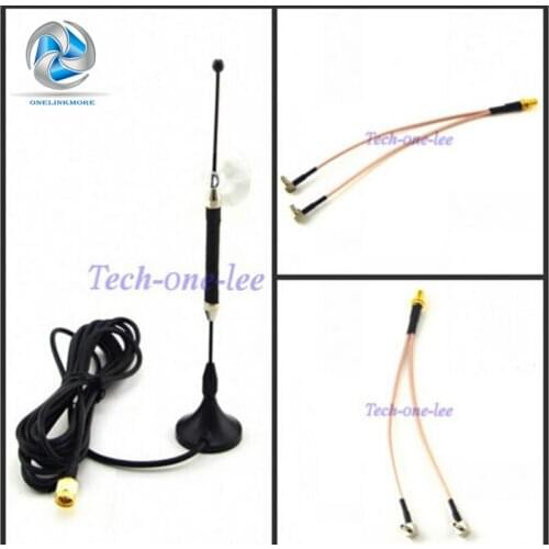 10 pieces 4G 10dbi LTE Antenna lte 698-960/1700-2700Mhz SMA Male RG174 3M+ SMA Female to Y type 2 X TS9 Male RG316 Cable 15cm