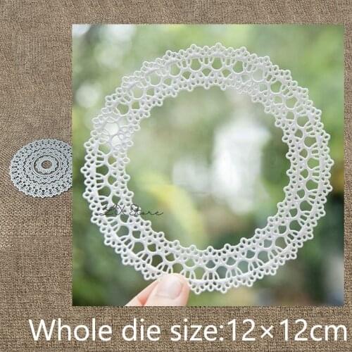 New Design Craft Metal stencil mold Cutting Die 3pcs lace round frame scrapbook die cuts Album Paper Card Craft Embossing