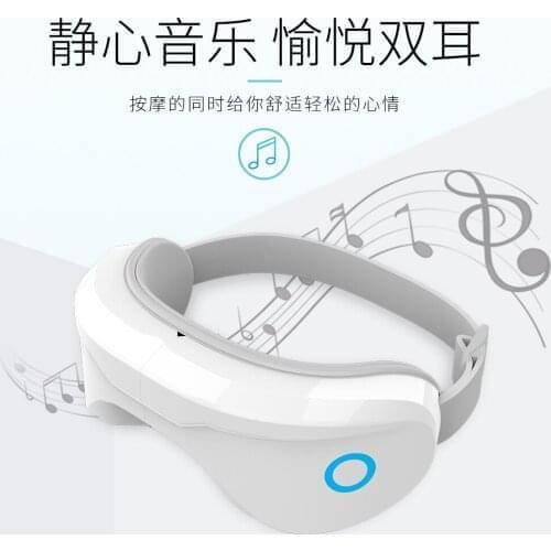 [Bluetooth Music Model] Eye Massager Air Pressure Vibrating Hot Compress Eye Mask Massager White Bluetooth Music Deluxe Edition