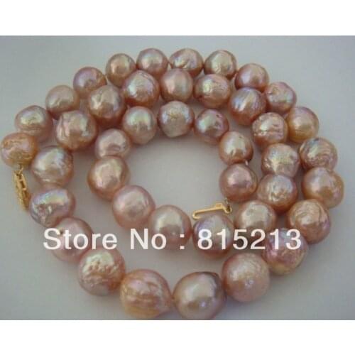 N562 GORGEOUS natural 11-12MM MULTICOLOR KASUMI BAROQUE PEARL NECKLACE