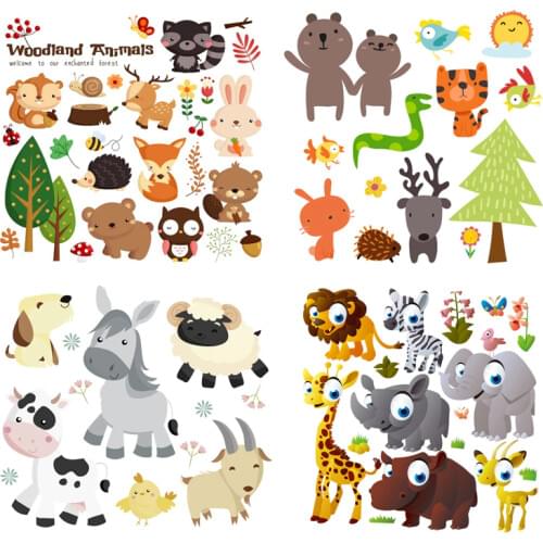 Cartoon Animal Patches Set Childrens Clothing Patches A Level Washable Heat Press Applique