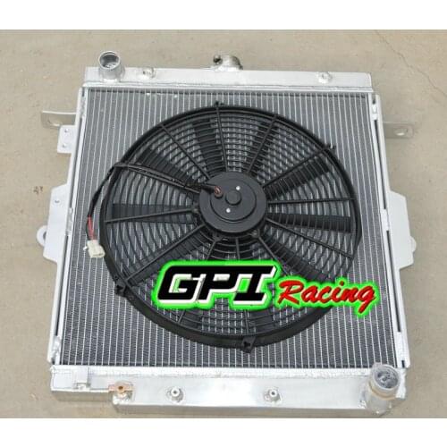 New aluminum radiator +FAN for TOYOTA for LAND CRUISER HZJ70/HZJ73/ HZJ77 1HZ 4.2L DIESEL