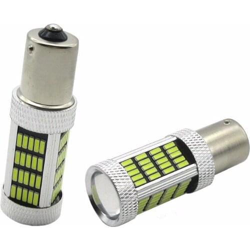 Par Lampada 1156 P21W 92 Leds 4014 Hiper Forte Frete Gratis BA15S P21w Luz Re Pingo Branca